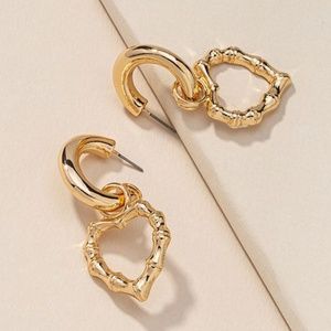NEW! Bamboo Heart Dangle Earrings!